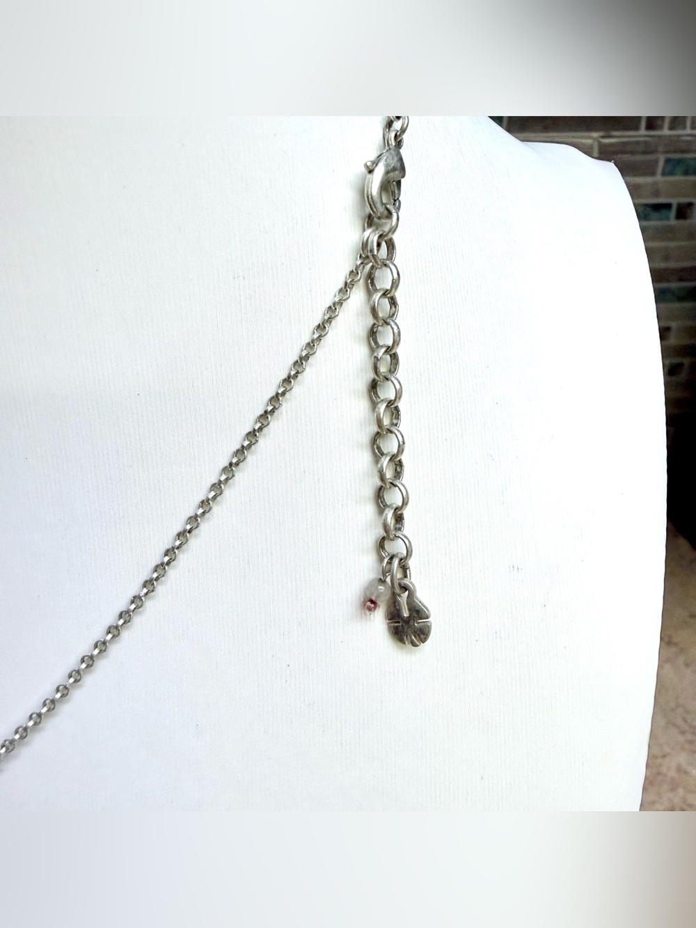 Lucky Brand Silver Tone Blue Turquoise Oval Pendant Necklace Southwestern - Picture 4 of 4